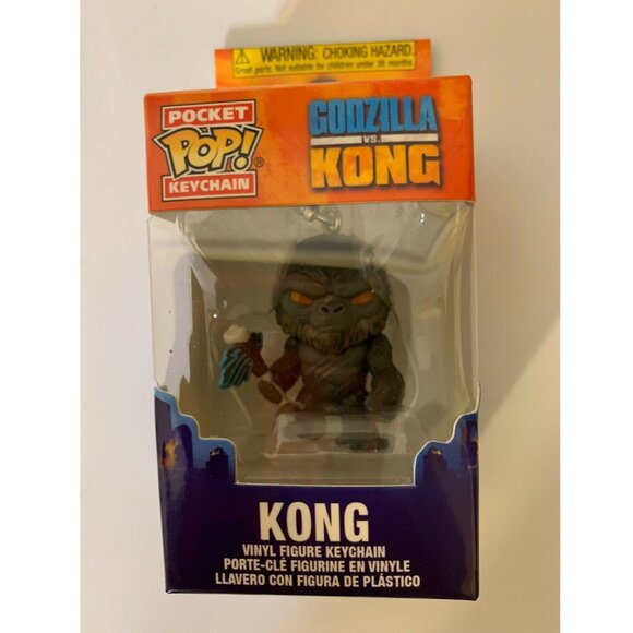 New Funko Pocket Pop Keychain!‎ Godzilla vs Kong: Kong with Battle Axe - Picture 1 of 8